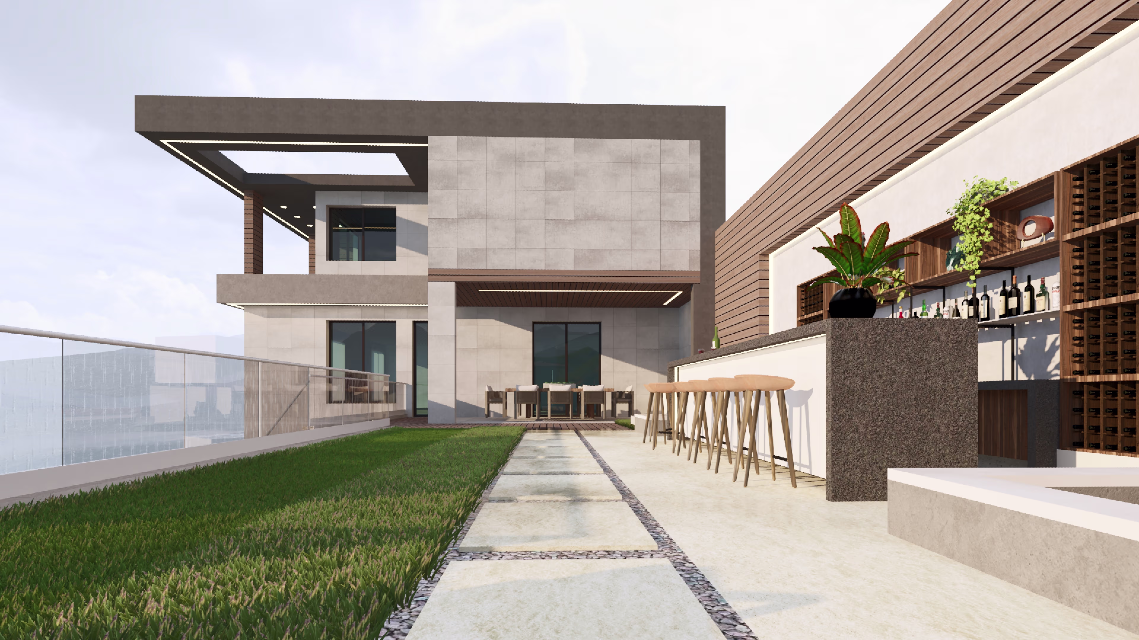 Villa Alta Hamat - Outdoor terraces and natural surroundings by Architect's Group Lebanon