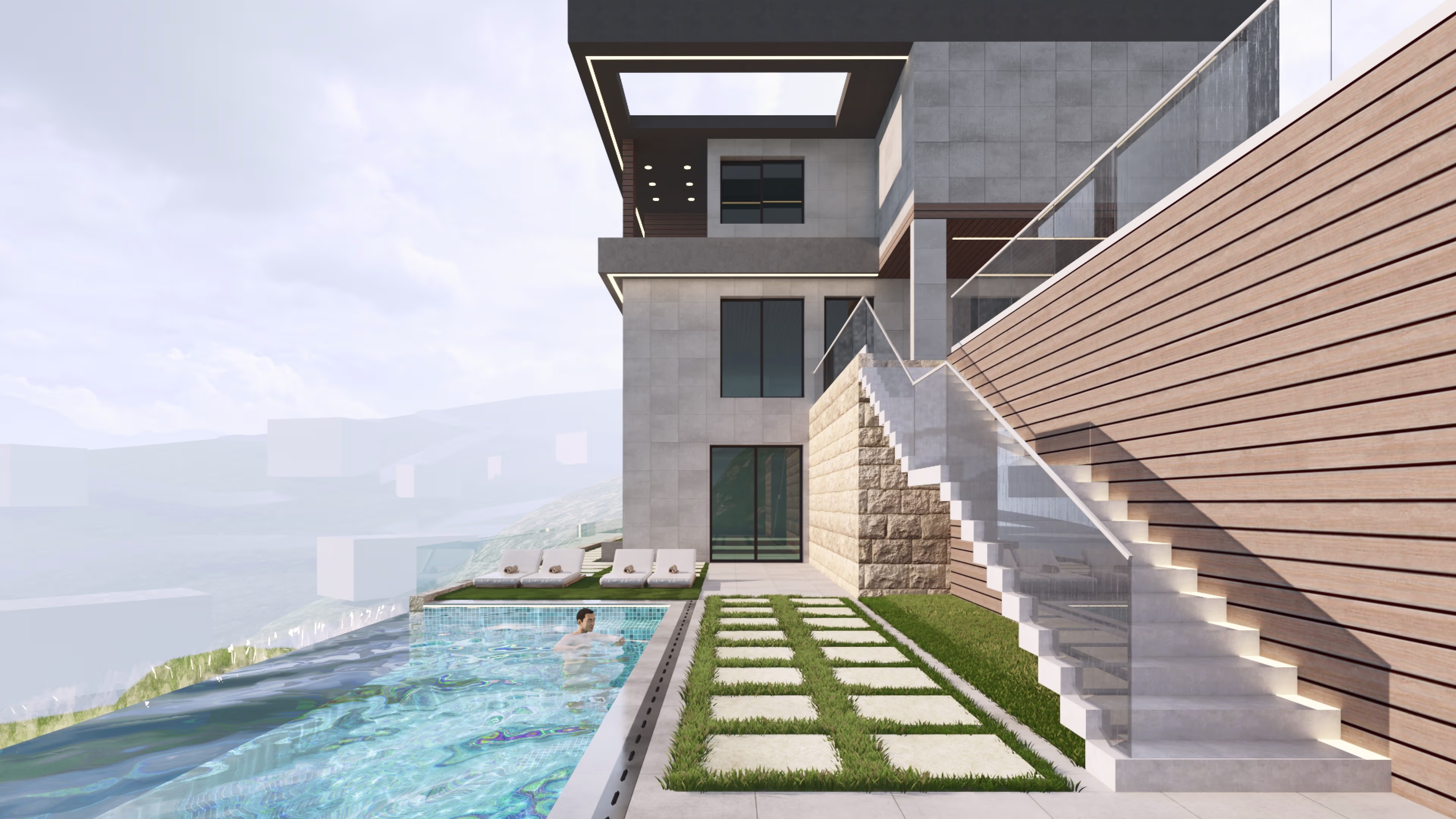 Villa Alta Hamat - Infinity pool with panoramic views by Architect's Group Lebanon