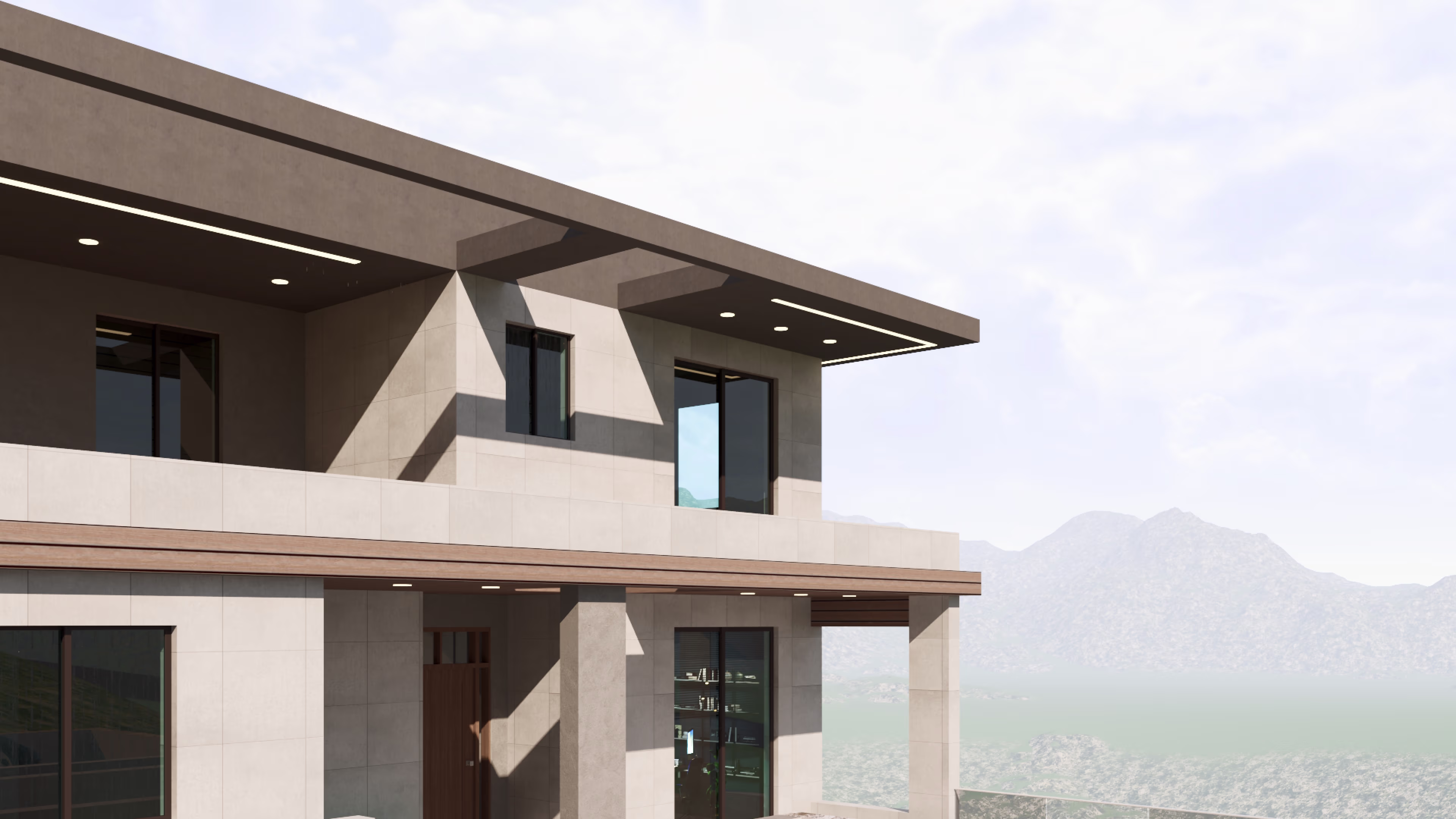 Villa Alta Hamat - Modern facade with concrete, stone, and wood by Architect's Group Lebanon