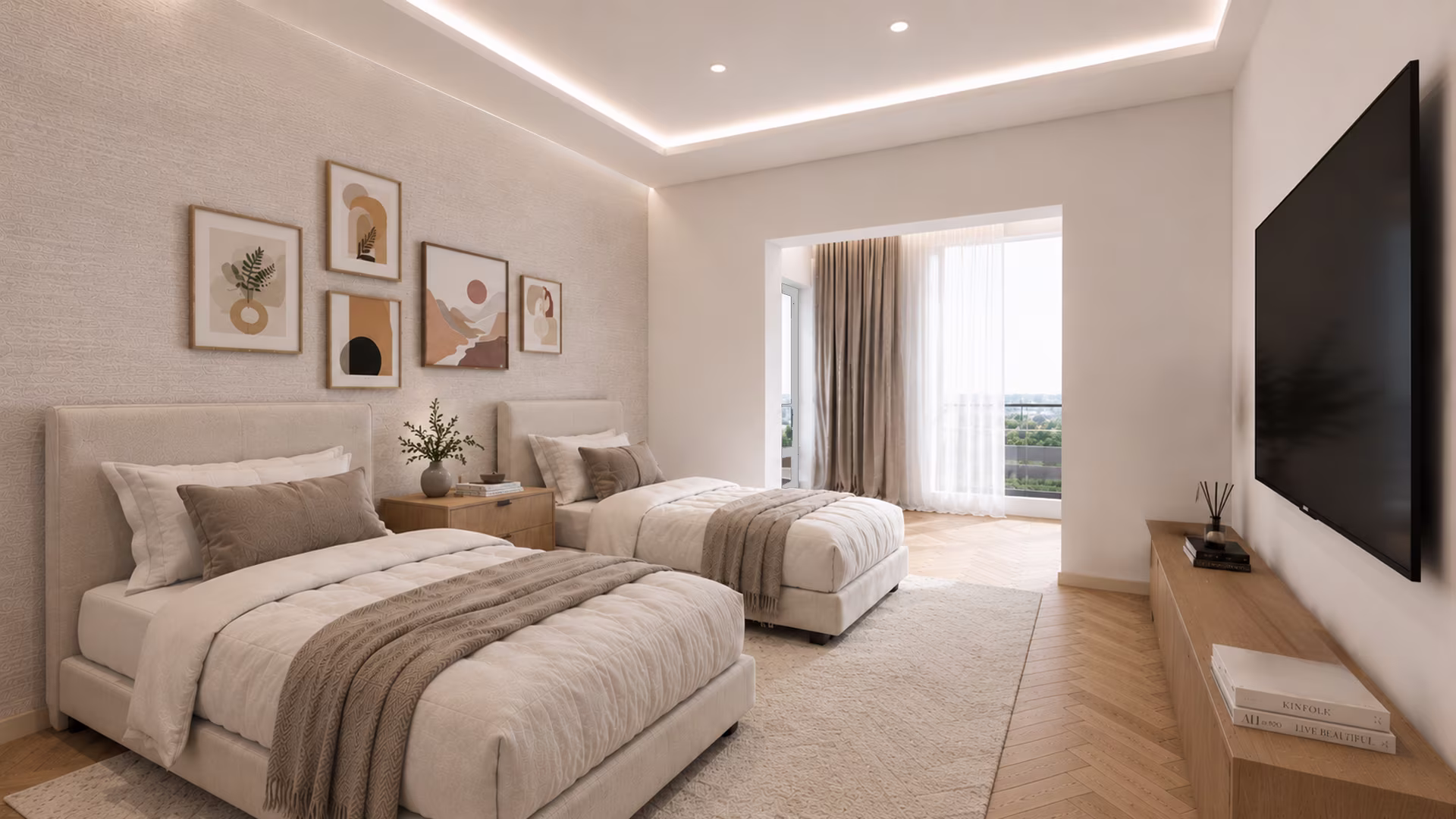 Sin El Fil Apartment - Master Bedroom 3 by Architect's Group Lebanon