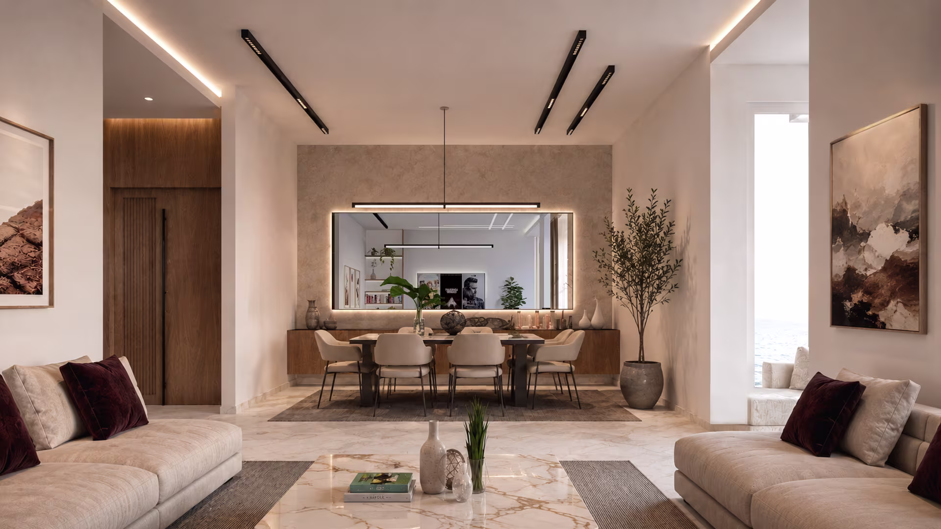 Sin El Fil Apartment - Dining Area by Architect's Group Lebanon