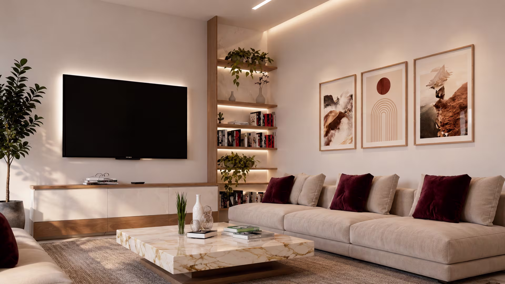 Sin El Fil Apartment - Living Area by Architect's Group Lebanon