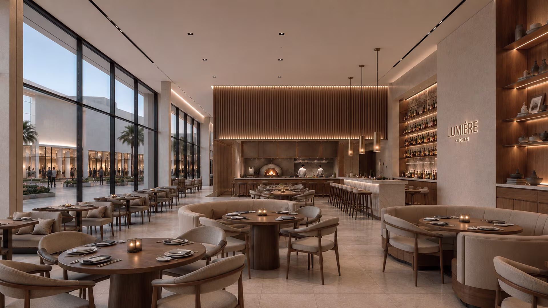 The Mall Project - Restaurant View by Architect's Group
